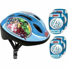 Stamp Pack de Protecciones Infantiles Avengers: Casco (50-56cm con sistema de rueda de ajuste y EPS), Rodilleras y Coderas Ajustables con velcro Precio: 42.78999956. SKU: B1JX92RZCK