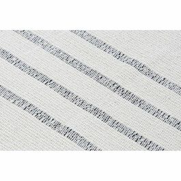 DKD Home Decor Alfombra Estilo Boho de Algodón 1000 gsm con Flecos Blanco Gris 180x120 cm (Pack 2 Unidades)