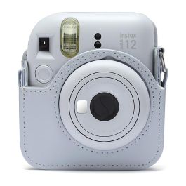 FUJIFILM Carcasa para Instax Mini 12, Funda Compacta 4177081 con Tirante, Blanca, Resistente al Polvo y Rayones
