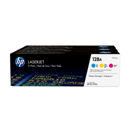 HP 128A 3-pack Cyan/Magenta/Yellow Original LaserJet Toner Cartridges cartucho de tóner 3 pieza(s) Cian, Magenta, Amarillo Precio: 237.50000032. SKU: B1BZW3G6ZL