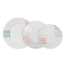 La Mediterranea Vajilla Redonda Veronique 12 Piezas (2 Unidades)