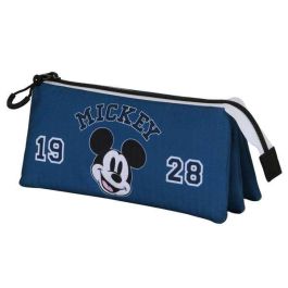 Karactermania Estuche Triple Class Mickey Mouse Azul Ripstop 23.5x10x5 cm