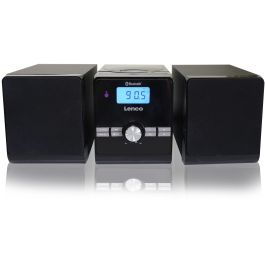 Lenco MC-030 Microcadena de Música Doméstica con Bluetooth, Reproductor CD, USB y Radio FM Negro 10W