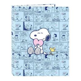 Carpeta Carton Folio 4 Anillas Mixtas Safta Snoopy Love