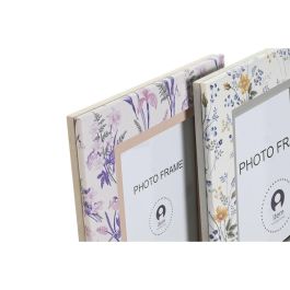 DKD Home Decor Marco Foto 10x15 Tradicional PU Varios Colores (Lila, Rosa Palo, Blanco, Gris) - 21.5 x 16.5 cm - Pack 2 Unidades DKD Home Decor Marco Foto 10x15 Tradicional PU Varios Colores (Lila, Rosa Palo, Blanco, Gris) - 21.5 x 16.5 cm - Pack 2 Unidades