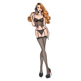 Corsé Bombshell Boudoir Negro (L)