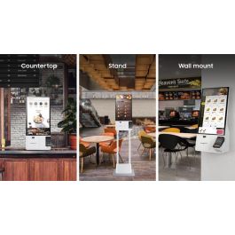 Samsung Kiosco Autoservicio Táctil 23.8" Full HD (1920x1080) Tizen WiFi Blanco Panel ADS 250cd/m² Uso 16/7 Sin PC Requerido