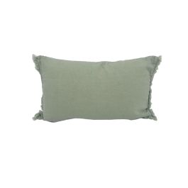 DKD Home Decor Cojín Boho Verde Menta de Algodón 50 x 30 cm con Cremallera (2 Unidades)
