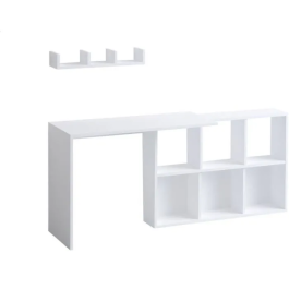 JACK Escritorio JACK393MRD1299 Elegante Blanco / Roble 145 x 74 x 45 cm