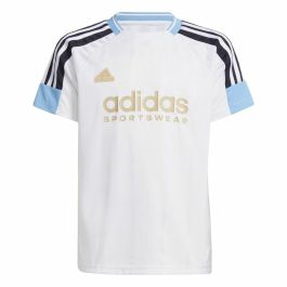 Camiseta de Manga Corta Infantil Adidas Nations Blanco