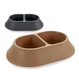 Comedero para Mascota Divisorio Mascow 34.5x7x22.5 cm, Negro y Marrón, Plástico (24 Unidades) Precio: 28.9500002. SKU: B1EY9B9KKP
