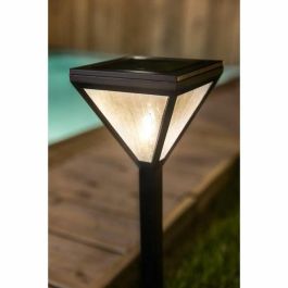 Farol solar Galix en acero inoxidable y vidrio, 25 lúmenes, 8 horas de iluminación, 1 LED COB filamento blanco cálido