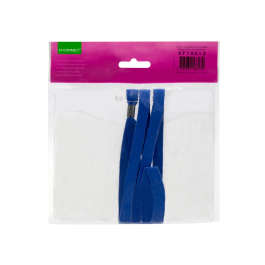 Q-connect Identificador con cordón plano azul A6 154x127 mm Apertura Superior