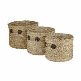 Cesta Basicos DKD Home Decor Natural 35 x 28 x 35 cm Set de 3 Precio: 56.6900004. SKU: S3039245