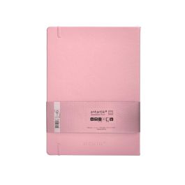 Cuaderno Con Gomilla Antartik Notes Tapa Dura A4 Hojas Rayas Rosa Pastel 100 Hojas 80 gr Fsc