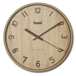 SAMI Reloj de Pared Redondo SAMI RED, 30 cm, Color Madera Claro Precio: 14.88999985. SKU: B17JE9AGVY