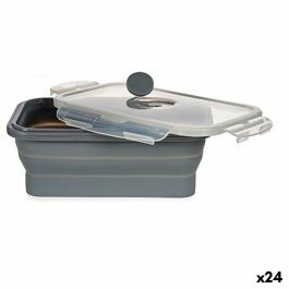 Fiambrera Rectangular con Tapa Kinvara CH19130-2 Gris Silicona 800 ml 12,5 x 3 x 18,5 cm (24 Unidades) Fiambrera Rectangular con Tapa Kinvara CH19130-2 Gris Silicona 800 ml 12,5 x 3 x 18,5 cm (24 Unidades)