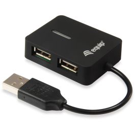 EQUIP 4-Port 2.0 ->4x2.0 Hub USB 2.0 480Mbps sin Fuente de Alimentación Negro