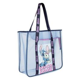 Cerdá Bolsa de Playa Stitch Premium Infantil Azul - Ideal para Vacaciones, con Gran Capacidad: 62.0 x 39.0 x 20.0 cm