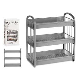 Estantería de plástico Kinvara 3 alturas gris 22x40x13.5 cm (8 Unidades) Precio: 77.50000027. SKU: S3610982