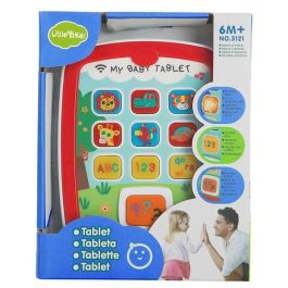 Creaciones Llopis Tablet Educativa Infantil con Sonidos de Animales y Números, 5 Idiomas (Español, Portugués, Francés, Italiano, Inglés), Sin Pilas, para Bebés +0 Meses