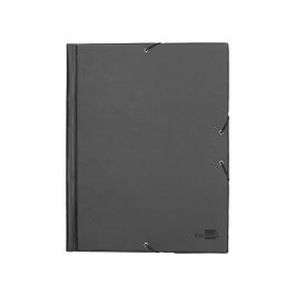 Carpeta Liderpapel Gomas Folio Solapas Plastico Negra