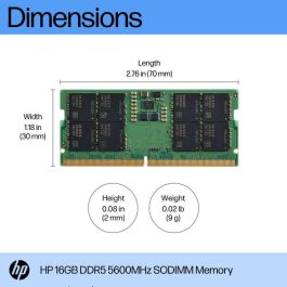 HP 16GB DDR5 5600 SODIMM Memory HP 16GB DDR5 5600 SODIMM Memory