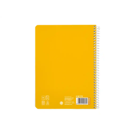 Liderpapel Pautaguía Cuaderno Espiral A5 Tapa Blanda 40 Hojas 75gr Cuadro Pautado 4mm Color Amarillo