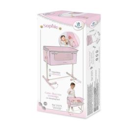 Decuevas Cuna regulable "Duerme conmigo" para muñecas de hasta 48 cm. Cuna de juguete de metal, plástico y poliéster