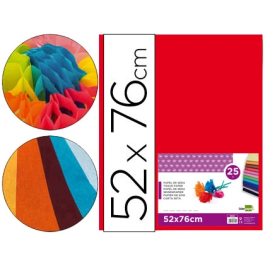 Liderpapel Papel de Seda Rojo 52x76 cm 18 gr Paquete de 25 Hojas Precio: 3.50000002. SKU: B192VANWBM
