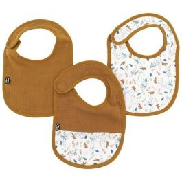 Pack de 3 baberos - DOMIVA - 0-6 meses - Gasa de algodón - Estampado caramelo al agua Precio: 25.5899996. SKU: B1G45YLEW5