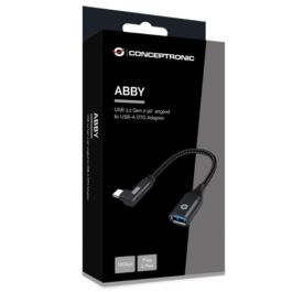 Conceptronic Adaptador USB-C Acodado 90° 3.2 Gen2 10 Gbps Macho a USB-A OTG Hembra Pack 2 Uds