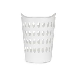 Kipit Cesto de Plástico Blanco 50 L con Asas 44 x 56.5 x 42 cm (Set de 12)