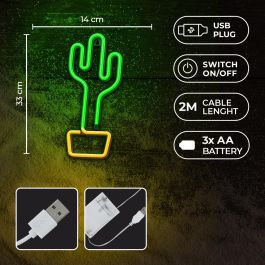 Lampara Forever Neon Led Cactus Orange Lampara Forever Neon Led Cactus Orange
