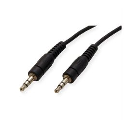 ROLINE 11.09.4501 Cable Jack 3.5mm Macho a Macho, 1m, Negro