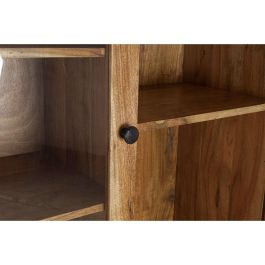 DKD Home Decor Vitrina Colonial Alpino de Cristal y Acacia Marrón Negro, Ondulado, 145x40x162 cm, 4 Puertas y 2 Cajones Desmontable DKD Home Decor Vitrina Colonial Alpino de Cristal y Acacia Marrón Negro, Ondulado, 145x40x162 cm, 4 Puertas y 2 Cajones Desmontable