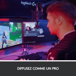 Logitech C922 Pro Stream Webcam HD 1080p 30fps / 720p 60fps con H.264, Trípode, Micrófonos Estéreo, Ajuste de Luz Automático para Streaming