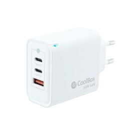 COOLBOX CARGADOR GAN 65W USB-C/USB-C/USB-A PARED