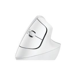 LOGITECH Raton Inalambrico 6 botones Ergonomico, Vertical, Videojuegos color Blanco crudo