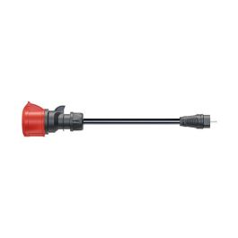go-e CH-04-02 Gemini flex Cargador EV 22 kW, Adaptador CEE 32A a Schuko, Cable 30cm, Negro/Rojo, IP55