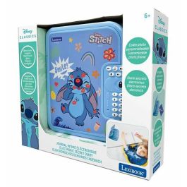 Lexibook Cuaderno Diario Secreto Electrónico Disney Stitch con Código, Luces y Sonido - 24,1x6,5x18 cm