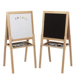 Jeujura Pizarra JEU3225280874807 Multifuncional Grande Blanca Tiza Magnética de Madera