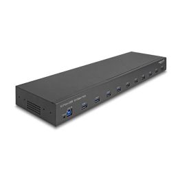 Delock Hub Industrial de 19" con 10 Puertos USB 3.2 Gen 2 Tipo-A, 10 Gbps, USB-B de Entrada, Plug & Play, Negro - 100-240V AC Precio: 305.4887. SKU: B1266V39ET