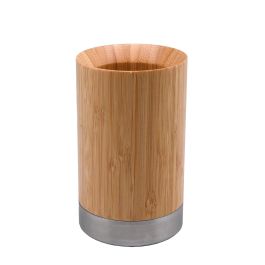 DKD Home Decor Vaso para Hogar y Decoración | Colección Básicos | Bambú & Polipropileno Natural Plateado 7 x 11 x 7 cm