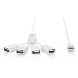 Digitus Hub USB 4 Puertos 2.0 -> 4xA2.0 Cable Integrado Blanco
