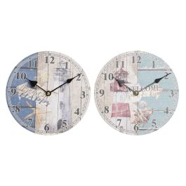 Reloj Pared Mediterraneo DKD Home Decor Multicolor 3 x 20 x 20 cm (2 Unidades) Precio: 4.58999948. SKU: B17FCXARQ8