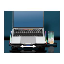 Conceptronic Thyia01B Base Refrigeración Portátil Gaming RGB 6 Ventiladores Ajustable hasta 17" Gris