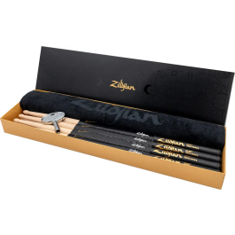 Zildjian Estuche para 4 Baquetas 5A Dip con Toalla y Llave de Afinación