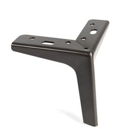 Q&Q Pata Metálica Duradera Modelo Tee para Sofás y Muebles, Altura 120mm, Acabado Negro Mate y Marrón