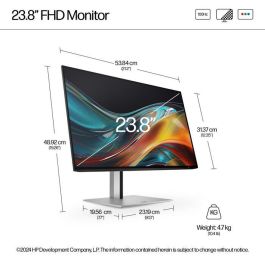 HP Monitor 23.8" 724PF Serie 7 Pro, Full HD IPS 100Hz, 5ms, Negro/Plata